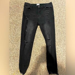 Black Distressed Jeans